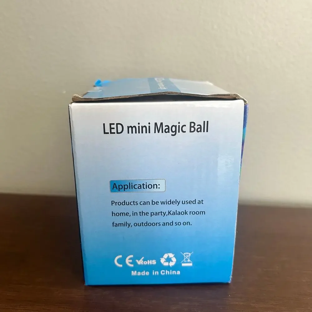 USB-powered LED Mini Magic Ball Stage Light and Starry Projector, Black